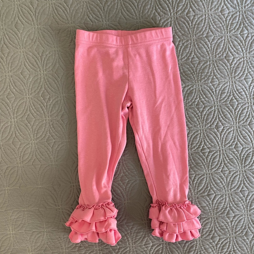Pink Ruffle Kids Leggings
